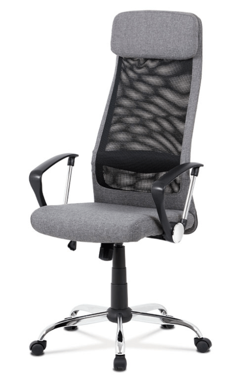 Kancelářská otočná židle PERRY na kolečkách — chrom